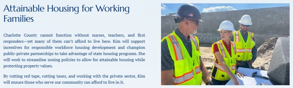 Kim Amontree Wants “Attainable Housing” – Not Affordable Housing In Charlotte County 6 18 26 ka on attainable housing